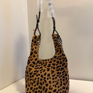 Frances Valentine Calf Hair Leopard Print Women's Purse